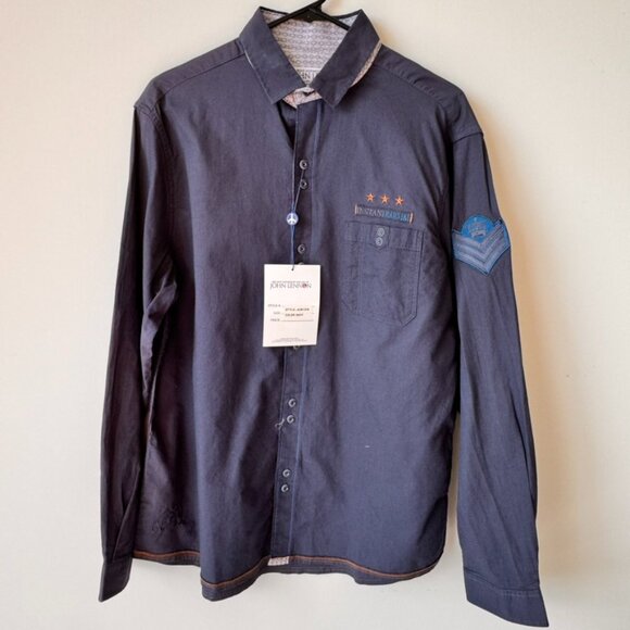 NWT Bag One Arts Men’s Long Sleeve John Lennon Inspired Instant Karma Shirt - Picture 1 of 9